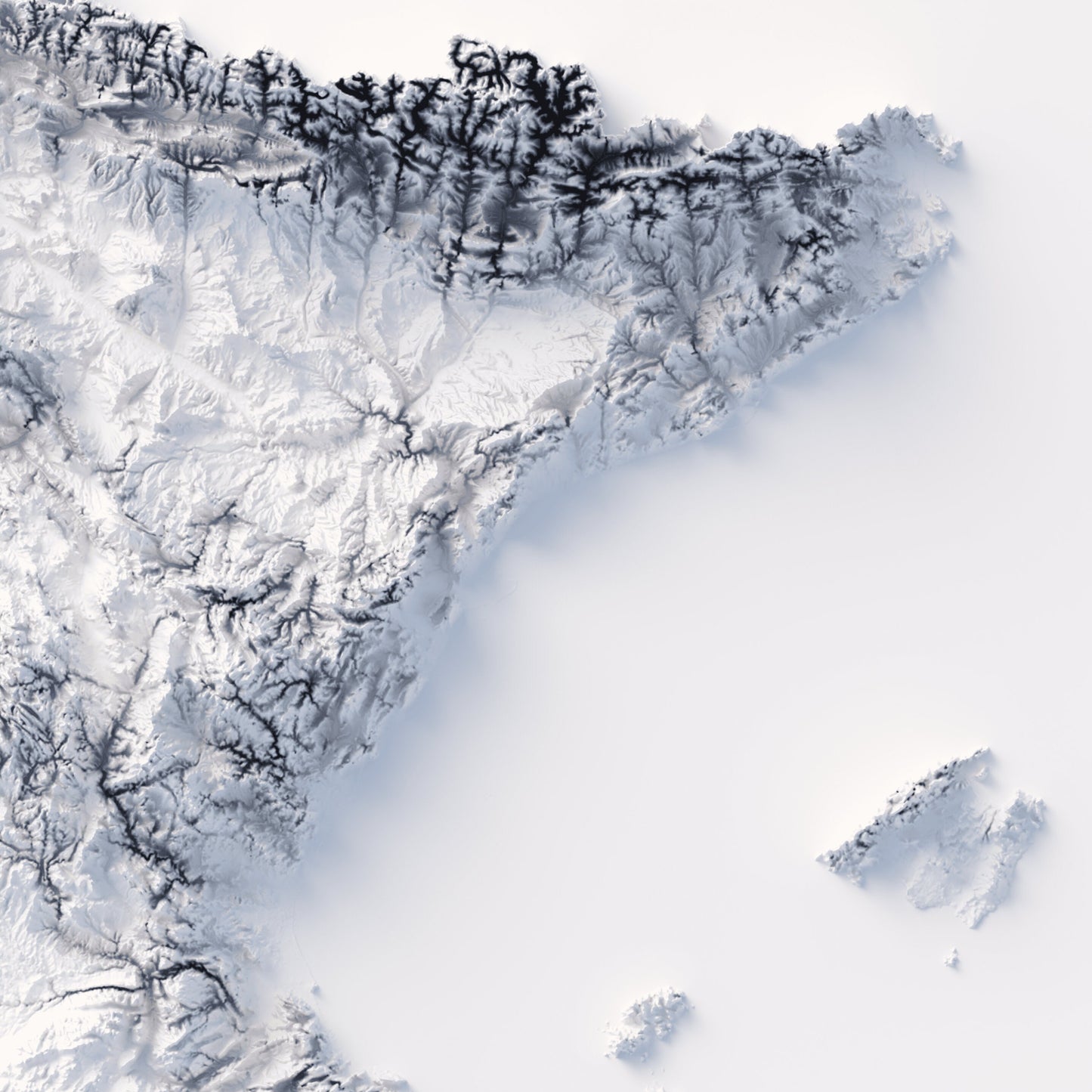 Spain Elevation Map