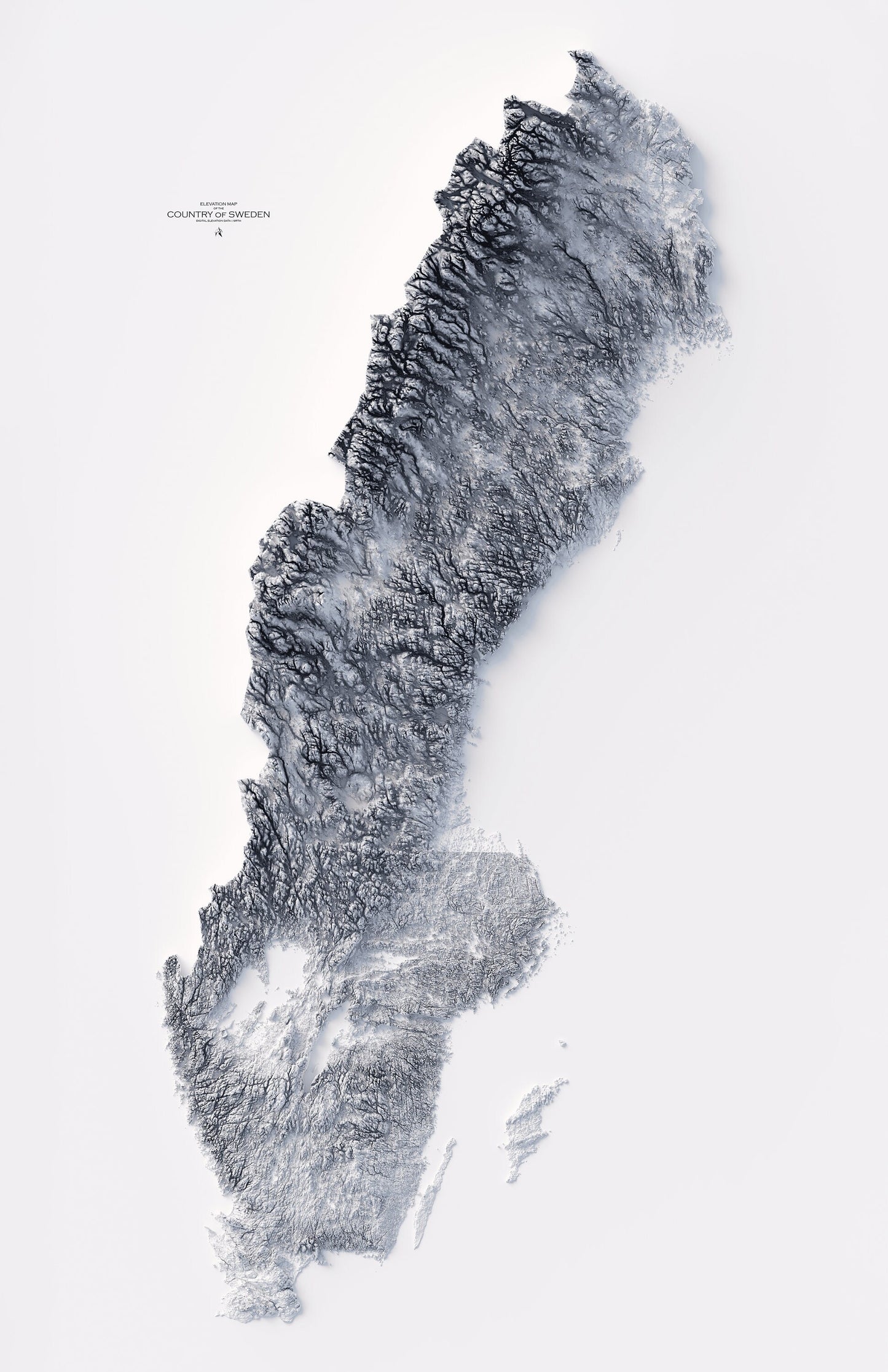 Sweden Elevation Map