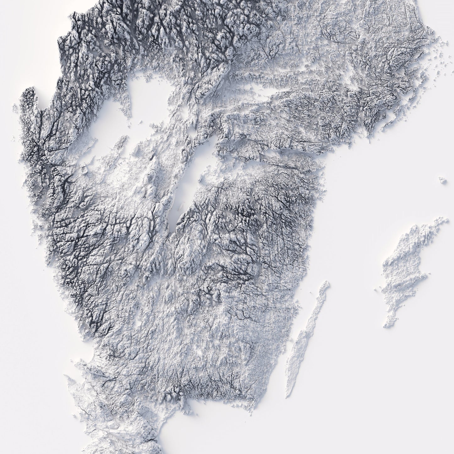 Sweden Elevation Map