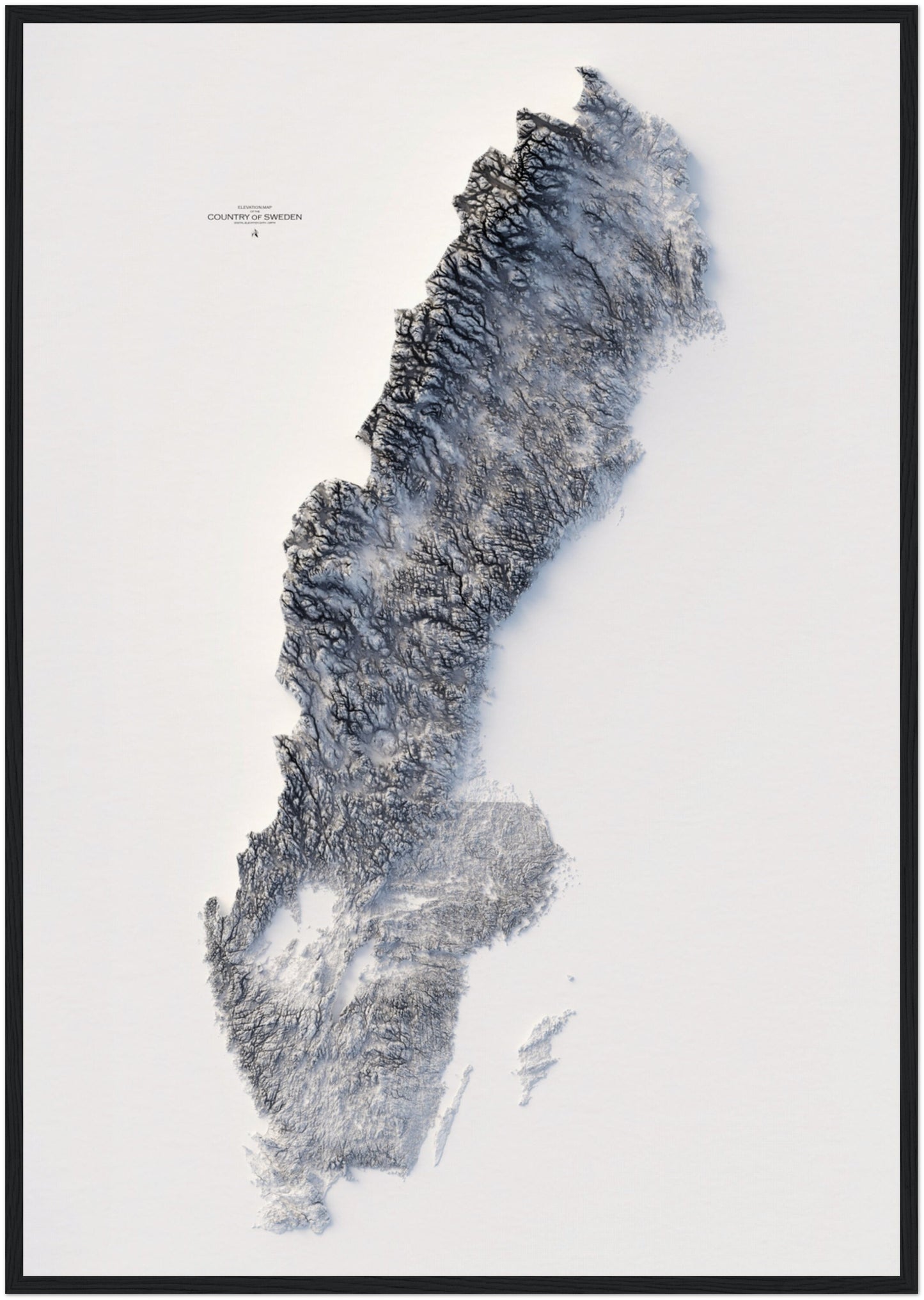 Sweden Elevation Map