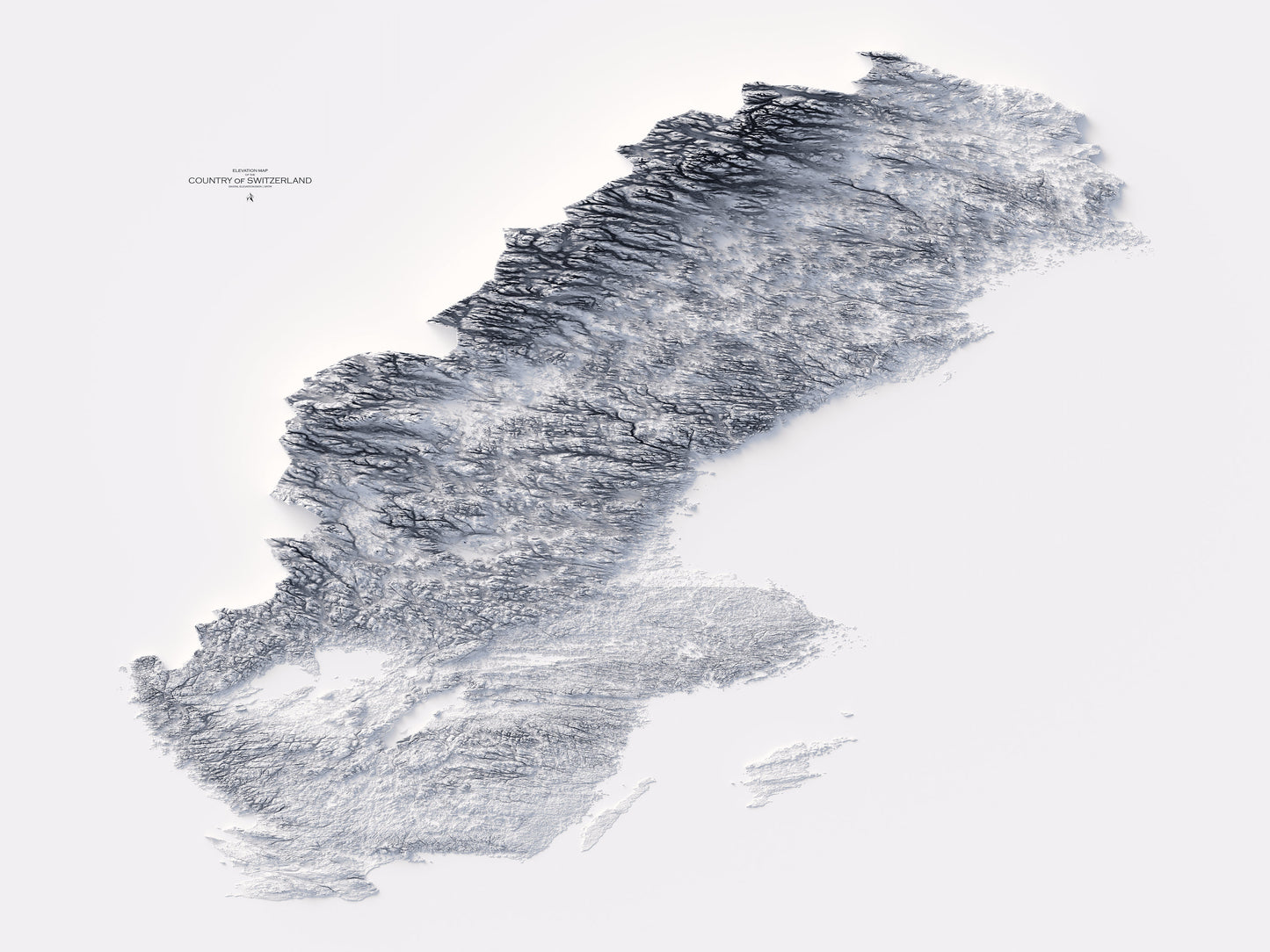 Switzerland Elevation Map