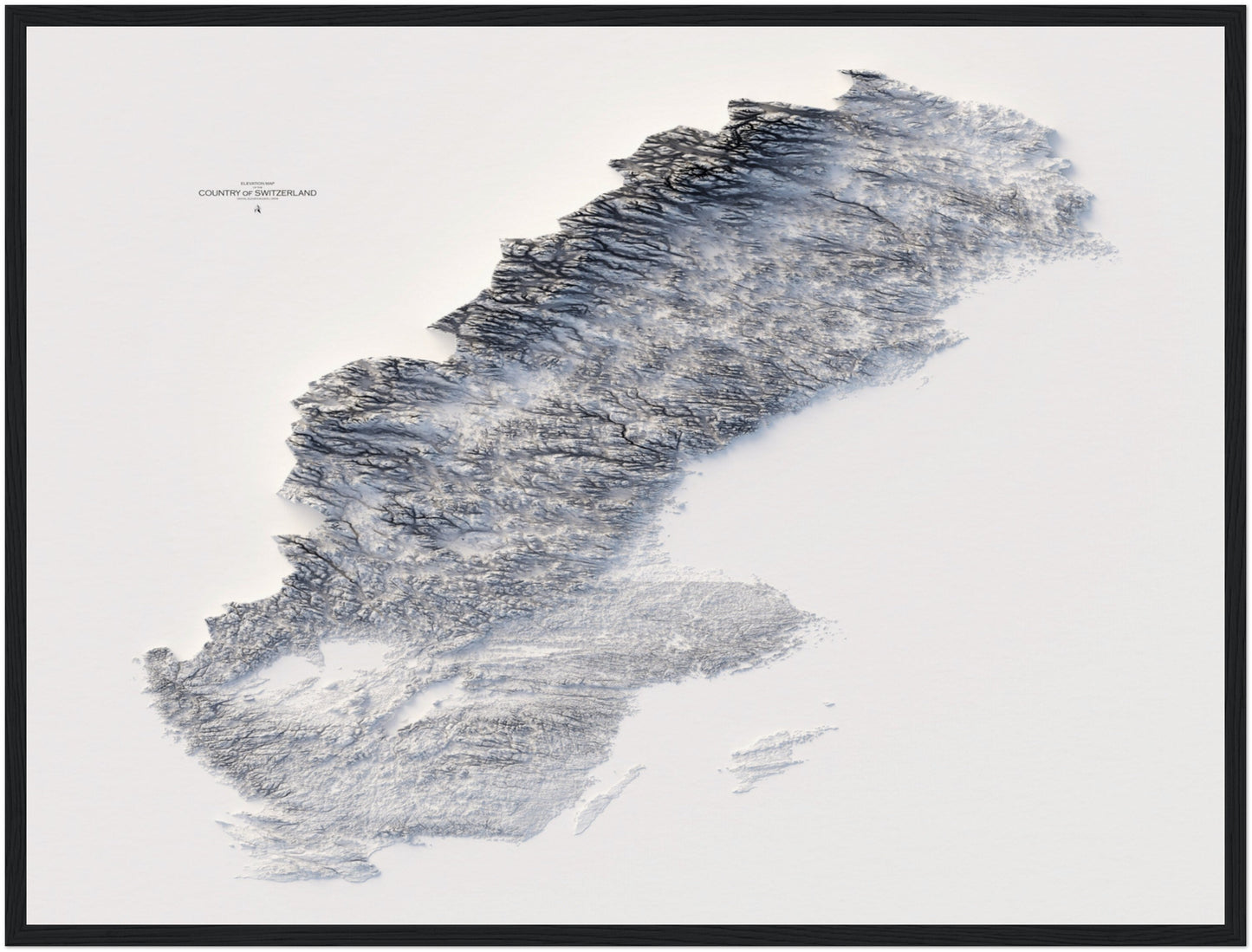 Switzerland Elevation Map