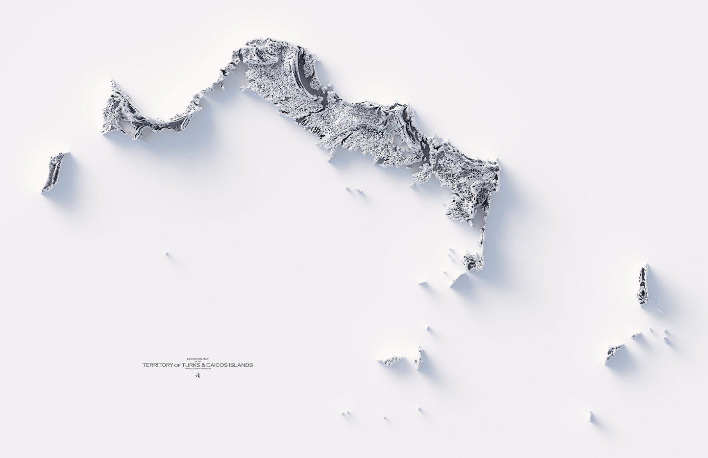 Turks and Caicos Islands Elevation Map