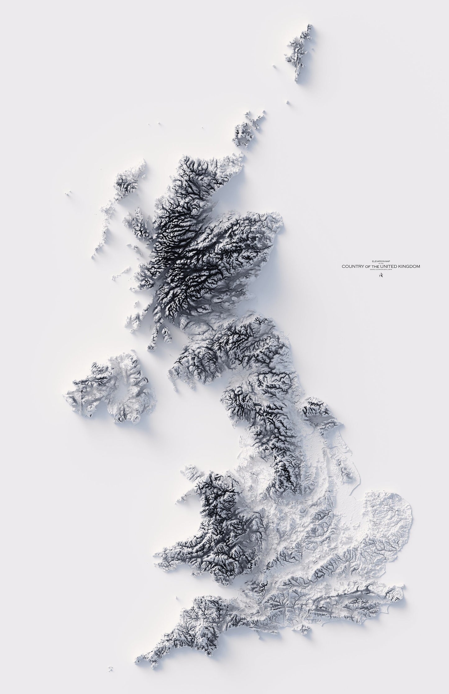 The United Kingdom Elevation Map