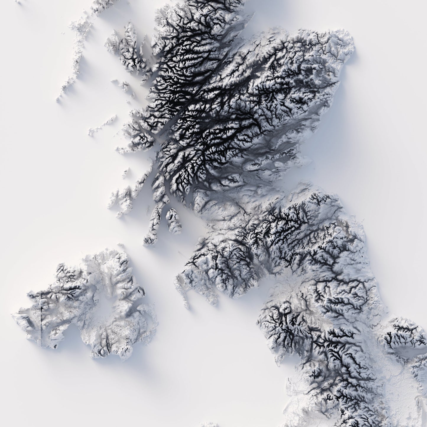 The United Kingdom Elevation Map