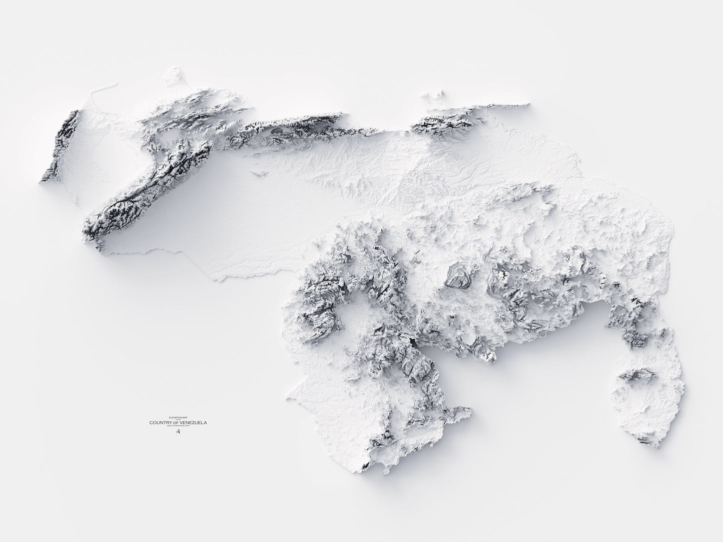 Venezuela Elevation Map