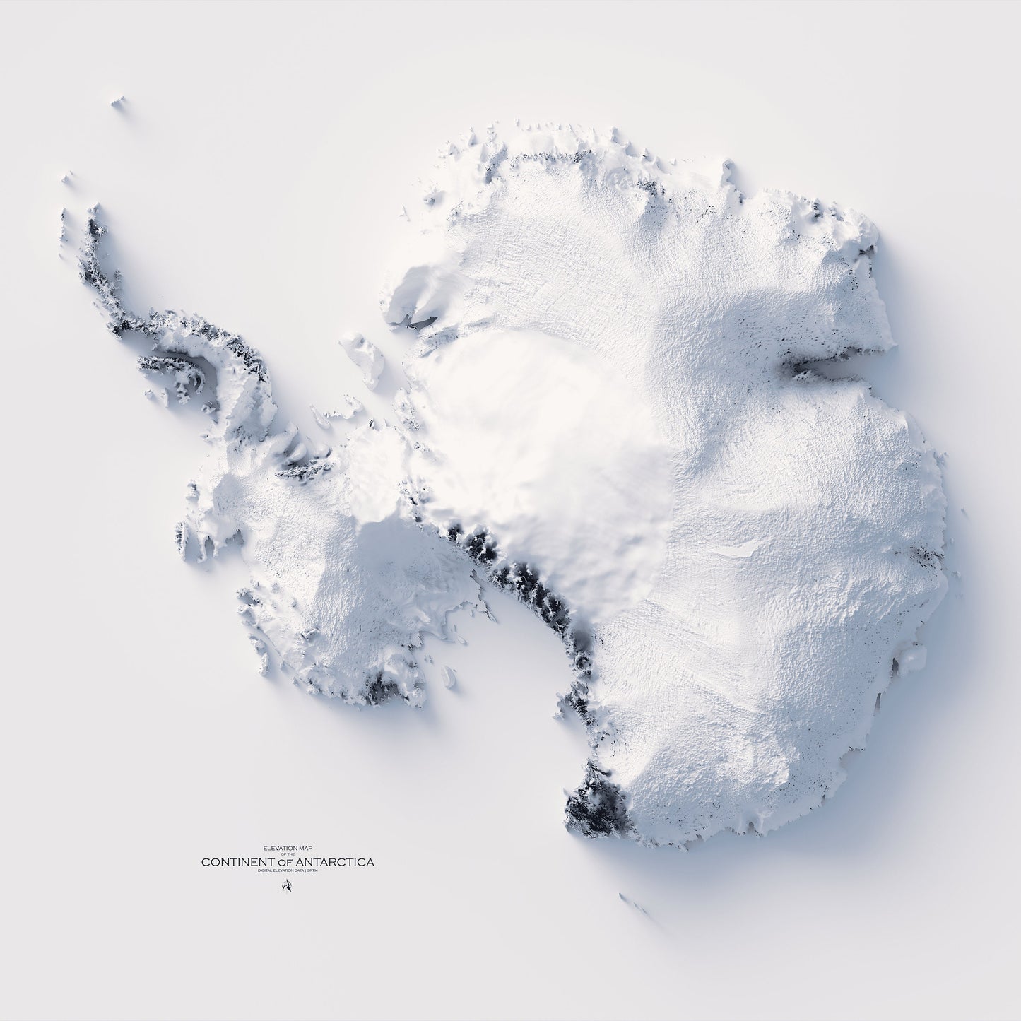 Antarctica Elevation Map