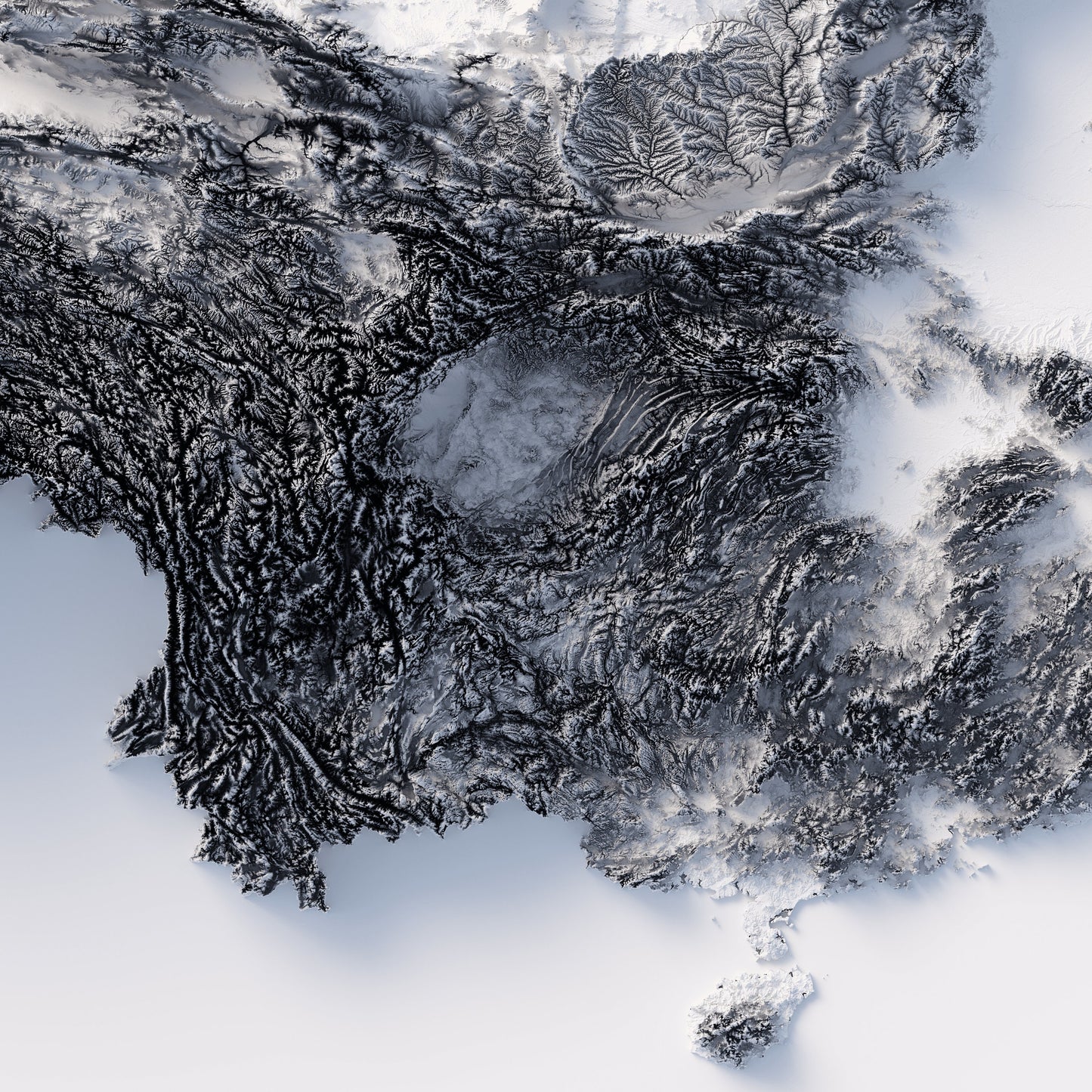 China Elevation Map