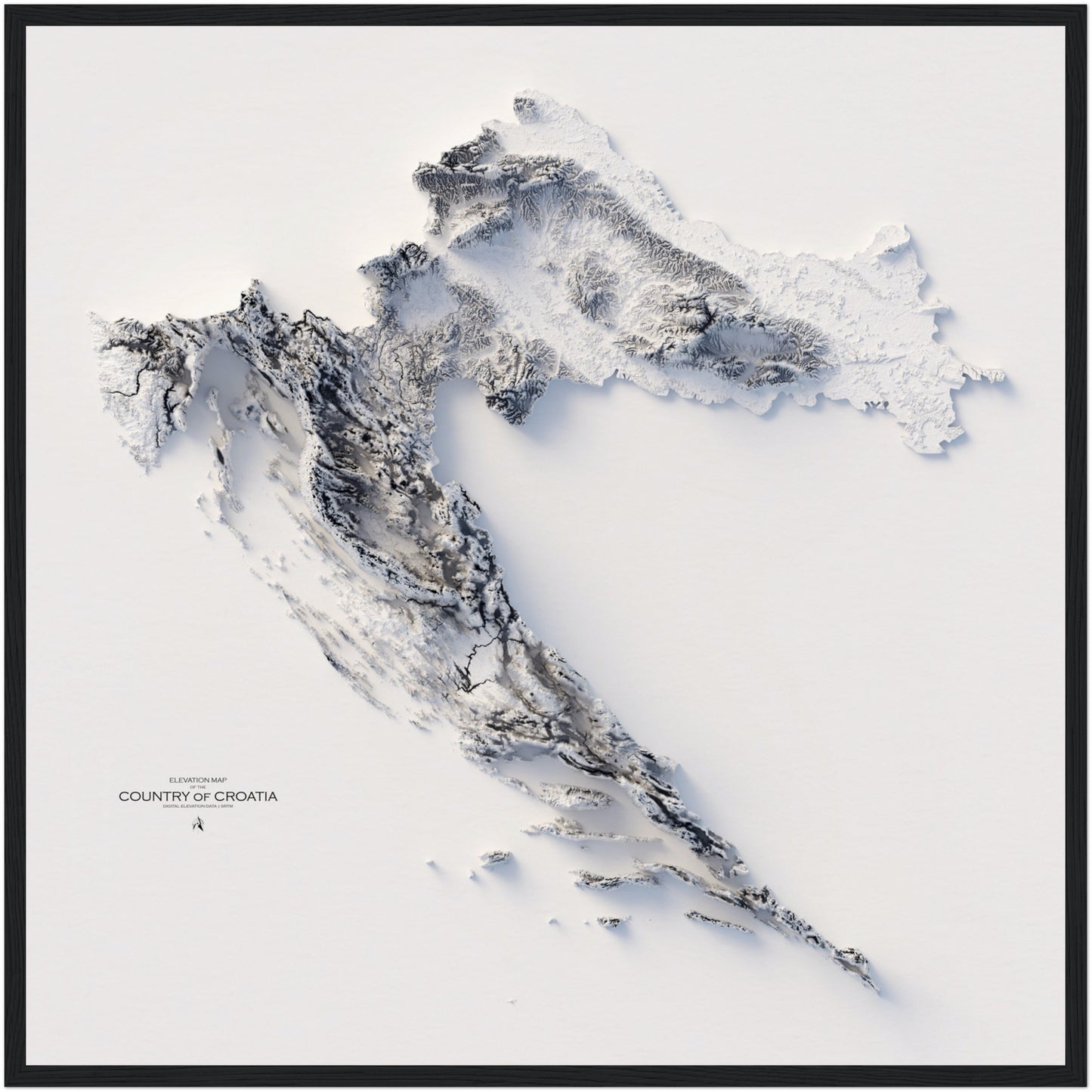 Croatia Elevation Map