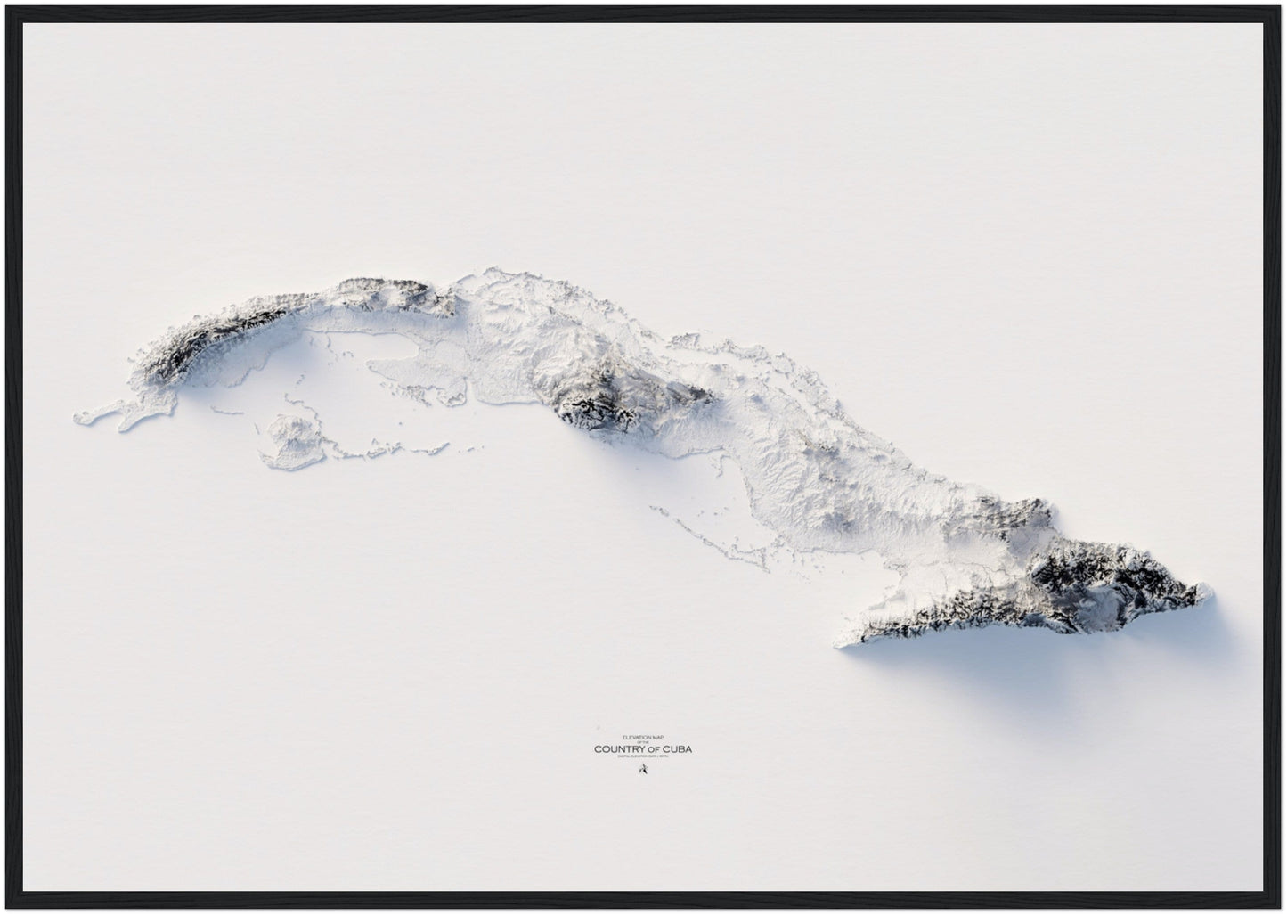 Cuba Elevation Map