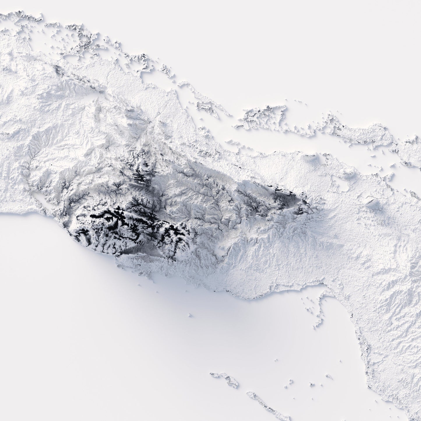 Cuba Elevation Map