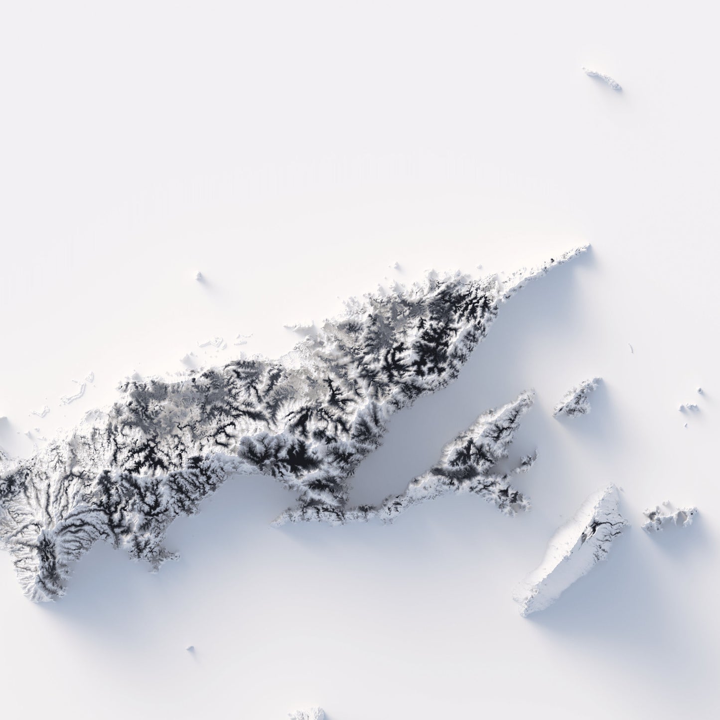 Fiji Elevation Map