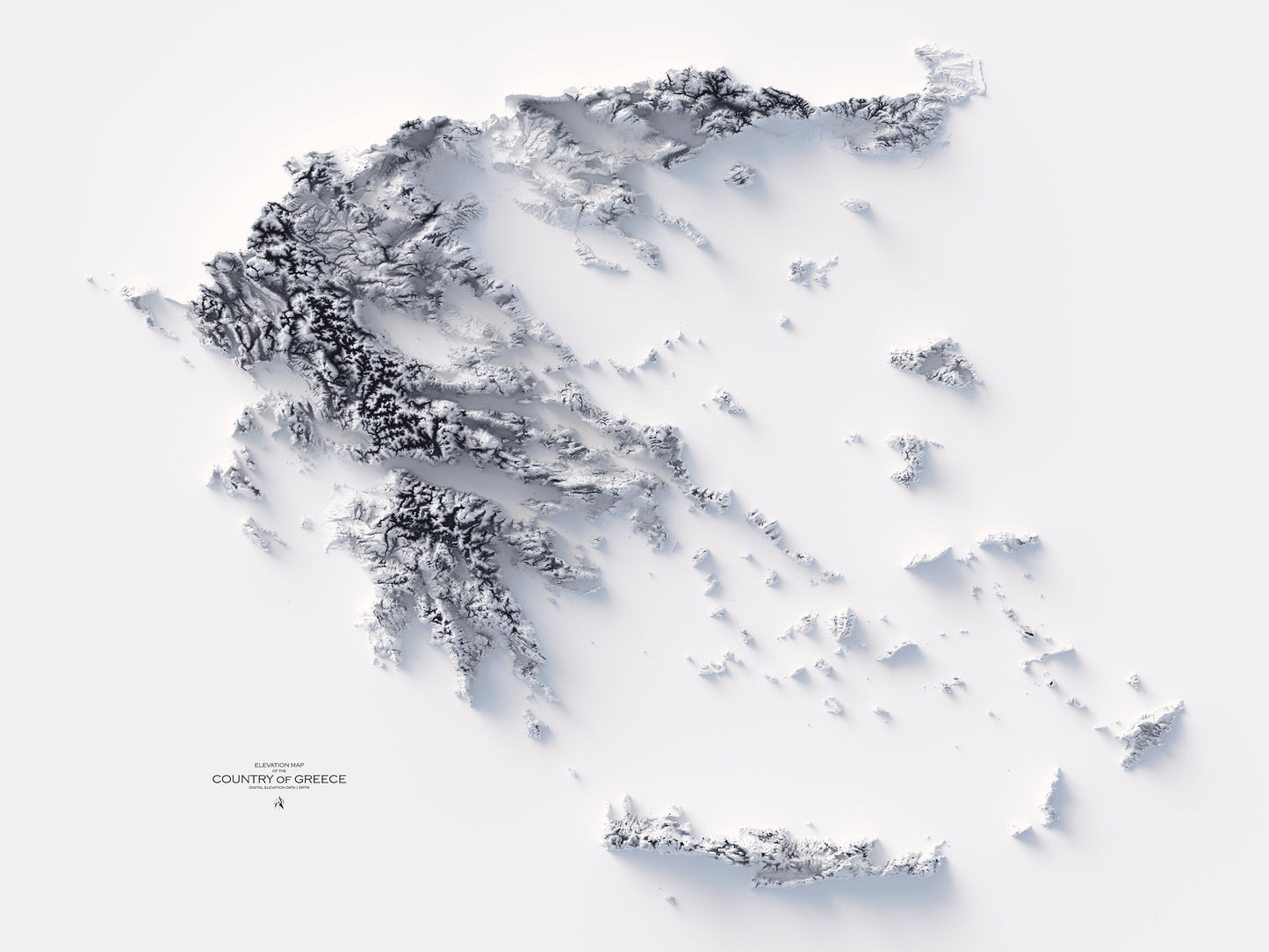 Greece Elevation Map