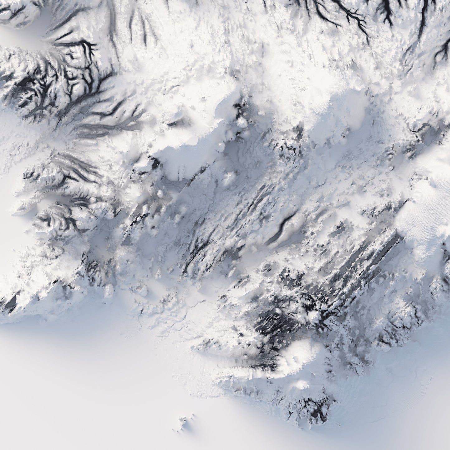 Iceland Elevation Map