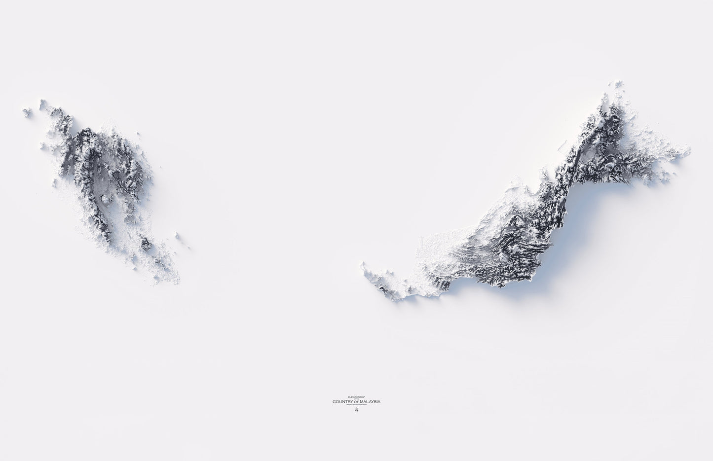 Malaysia Elevation Map