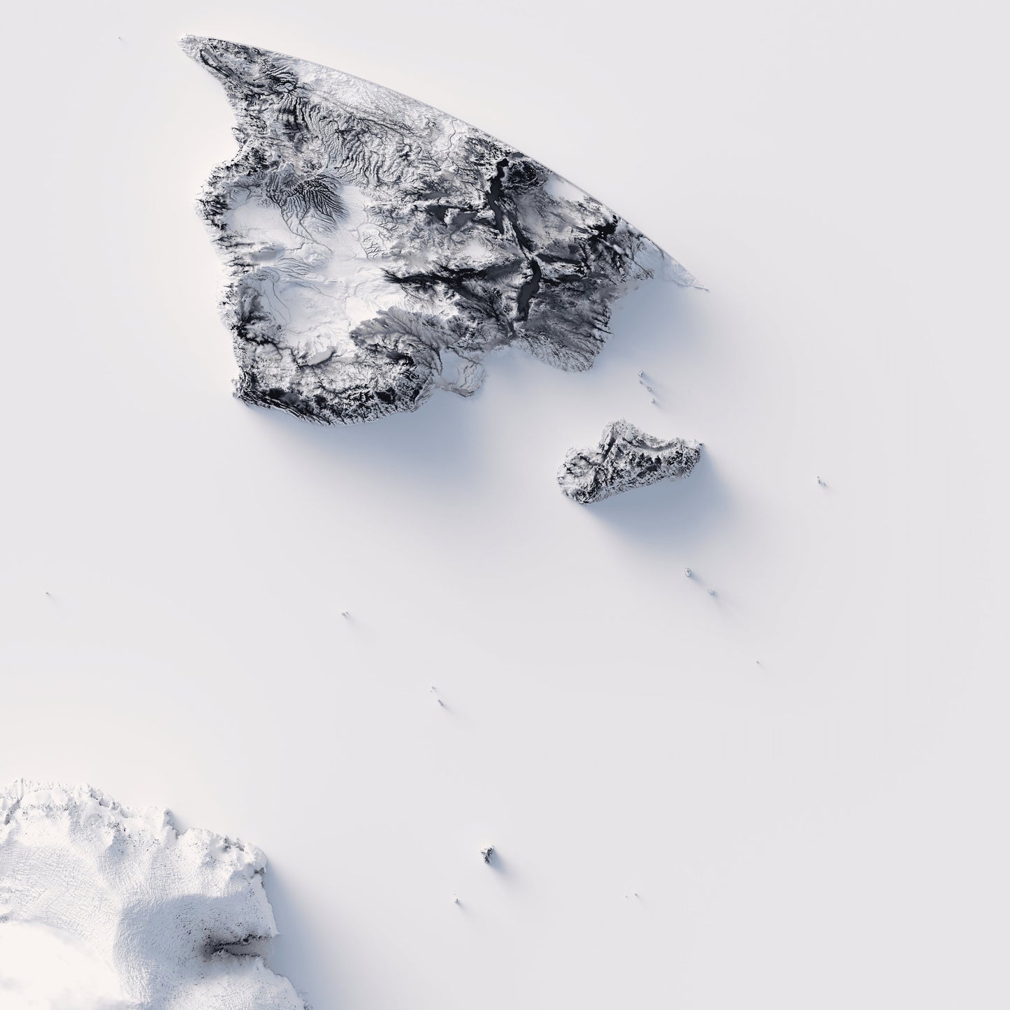 South Pole Elevation Map