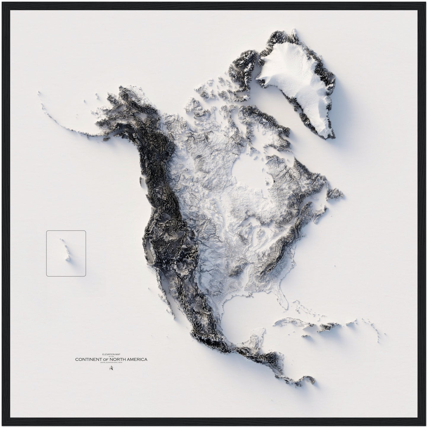 North America Elevation Map