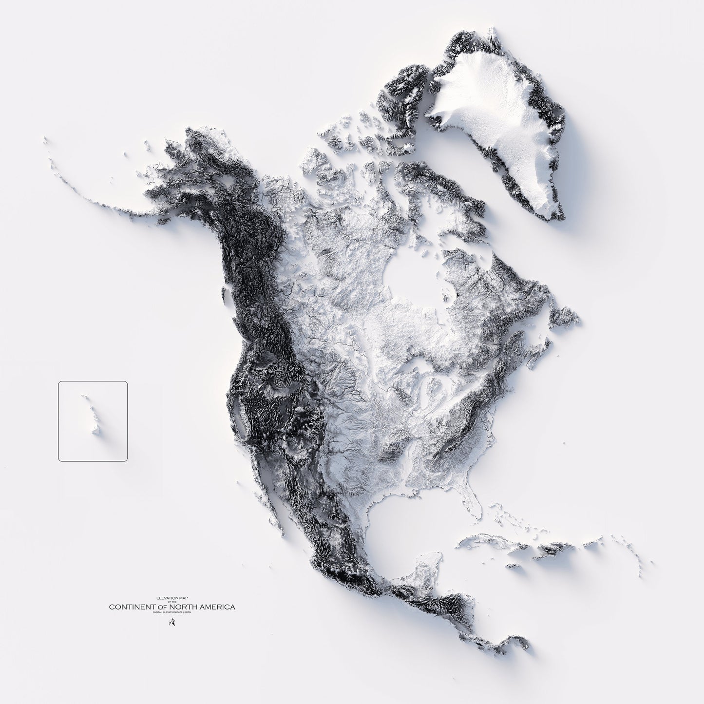 North America Elevation Map