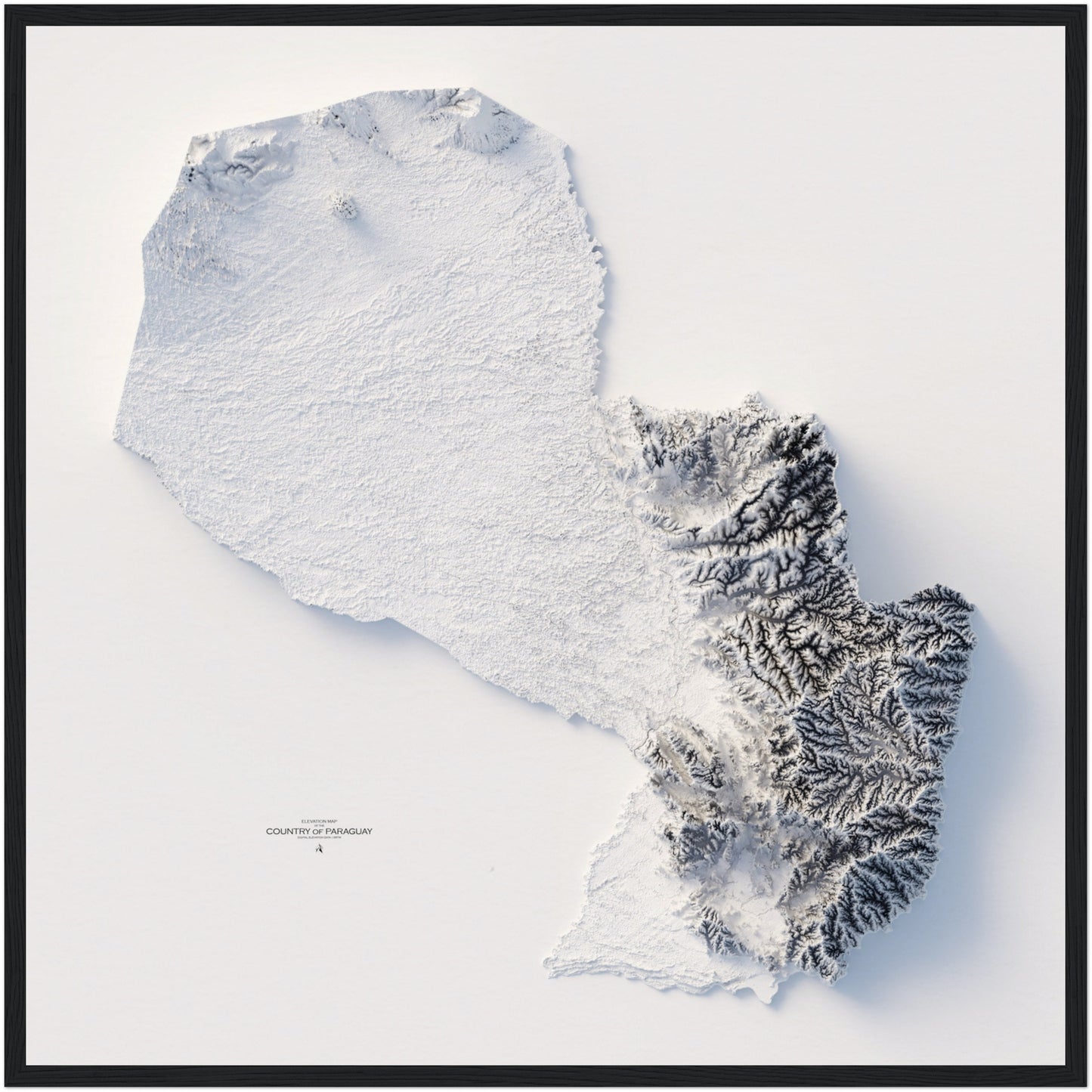 Paraguay Elevation Map