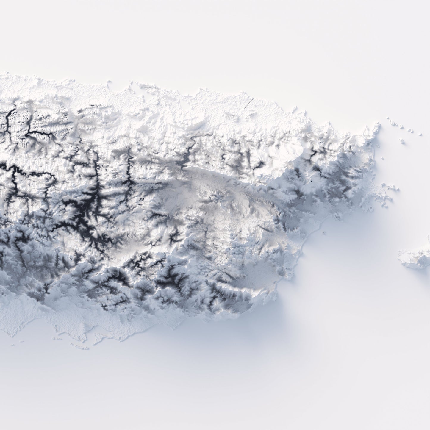 Puerto Rico Elevation Map