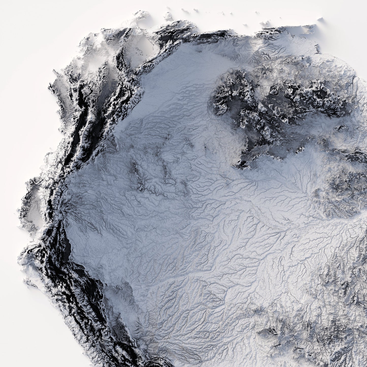 South America Elevation Map