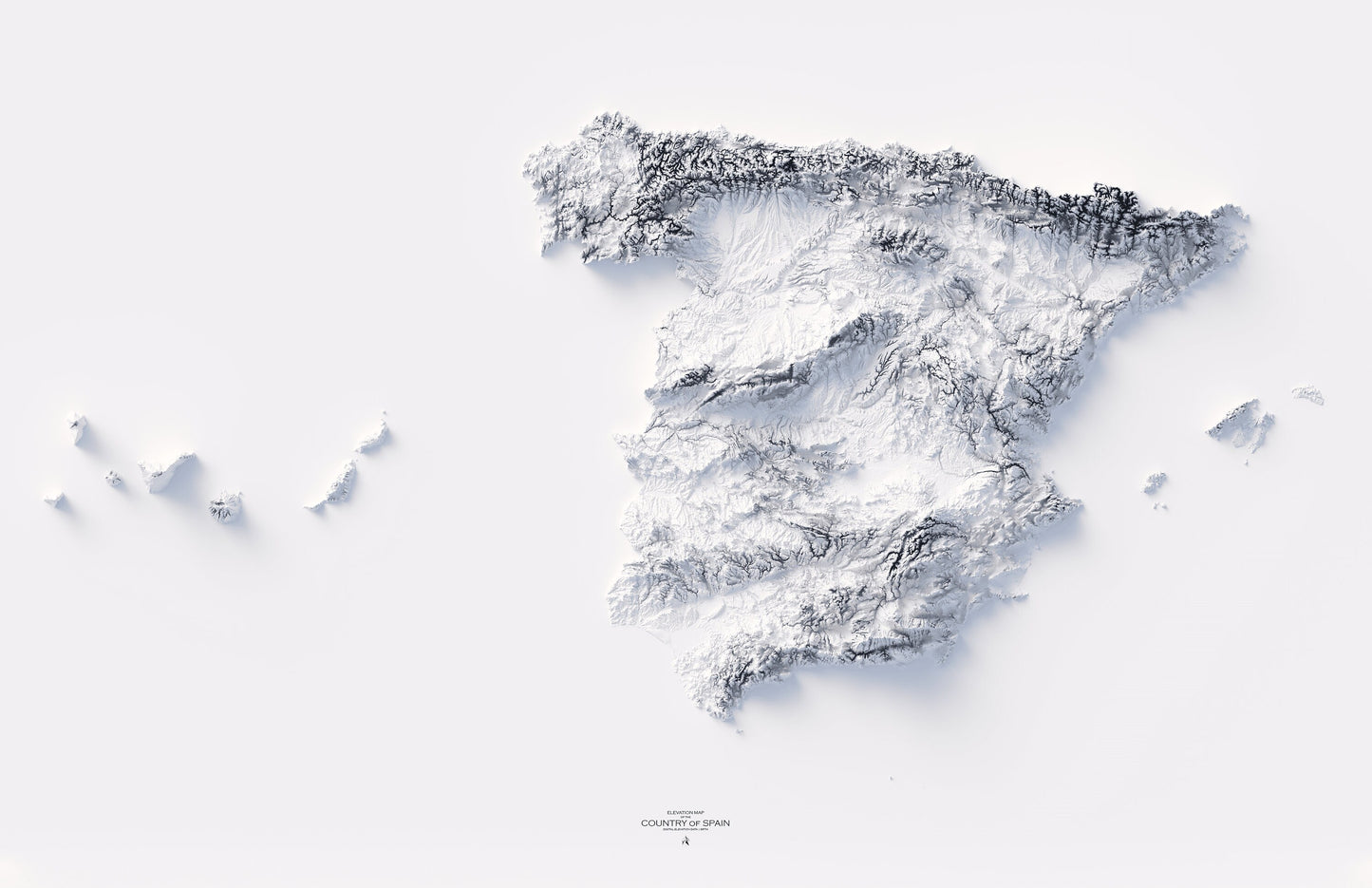 Spain Elevation Map