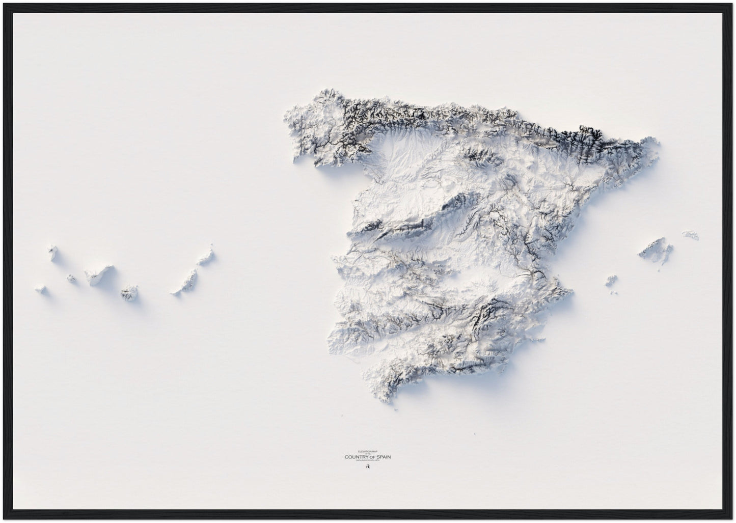 Spain Elevation Map