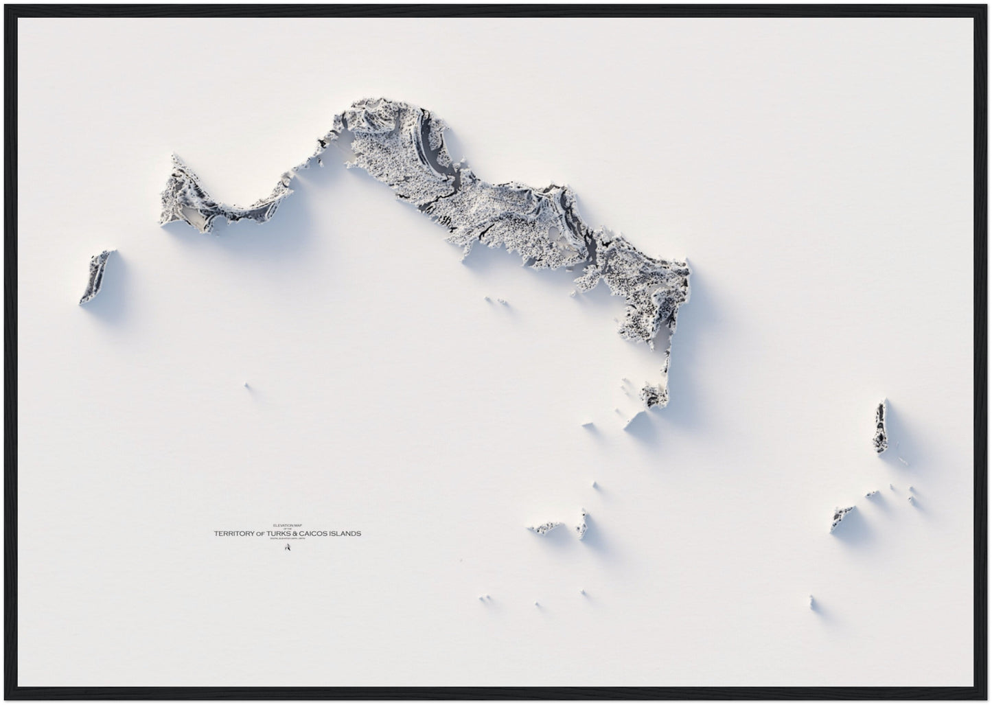 Turks and Caicos Islands Elevation Map