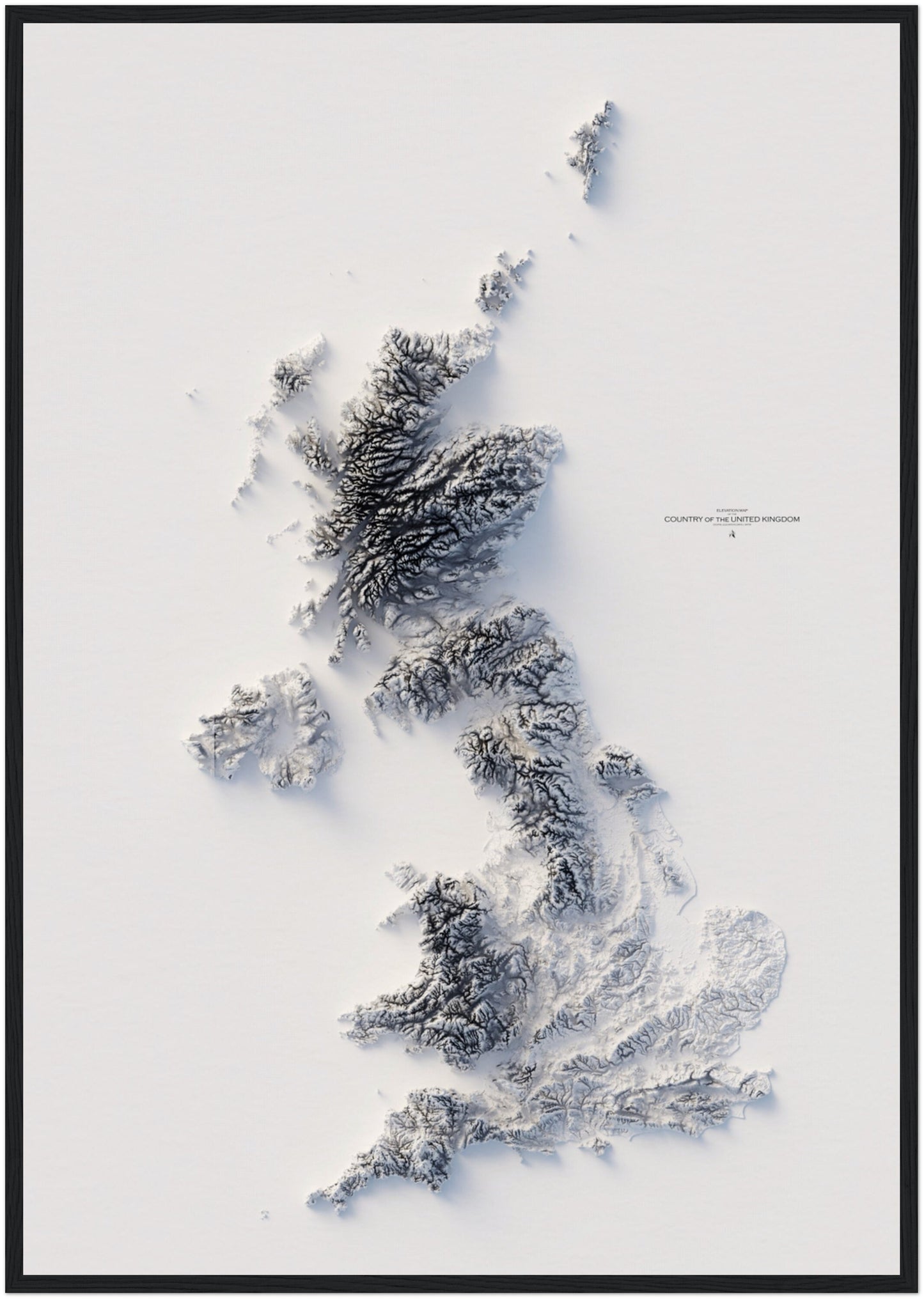 The United Kingdom Elevation Map