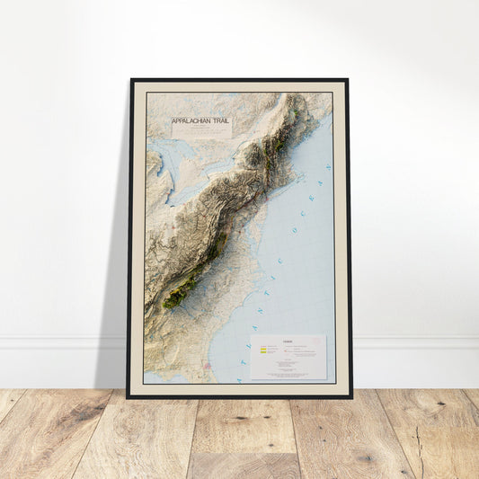 Appalachian Trail - Shaded Relief Map (1981)