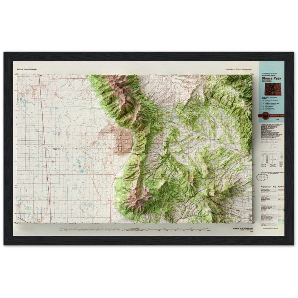 Great Sand Dunes National Park - Shaded Relief Map (1982)