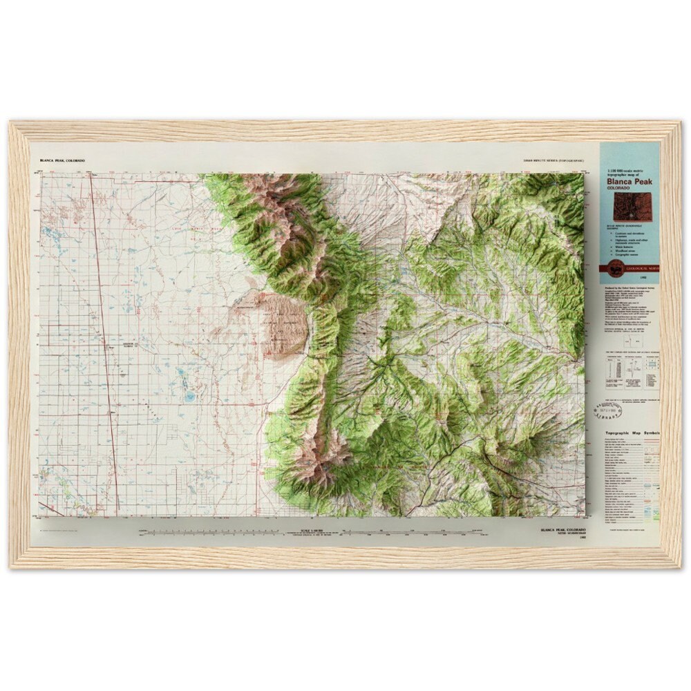 Great Sand Dunes National Park - Shaded Relief Map (1982)